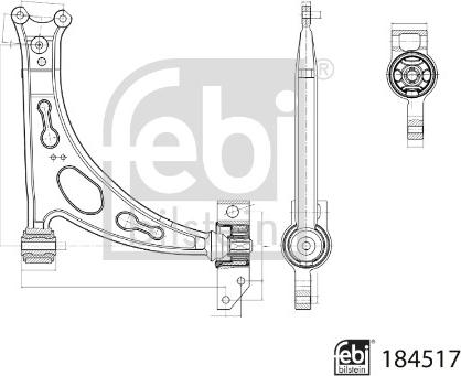 Febi Bilstein 184517 - Braccio oscillante, Sospensione ruota autozon.pro