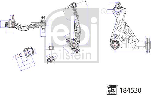 Febi Bilstein 184530 - Braccio oscillante, Sospensione ruota autozon.pro