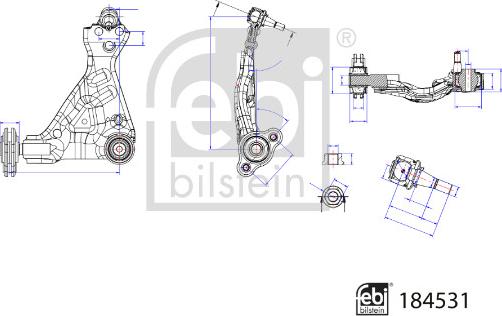 Febi Bilstein 184531 - Braccio oscillante, Sospensione ruota autozon.pro