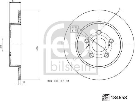 Febi Bilstein 184658 - Discofreno autozon.pro