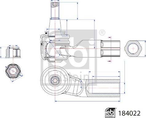 Febi Bilstein 184022 - Testa barra d'accoppiamento autozon.pro