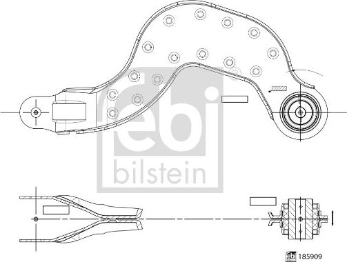 Febi Bilstein 185909 - Braccio oscillante, Sospensione ruota autozon.pro