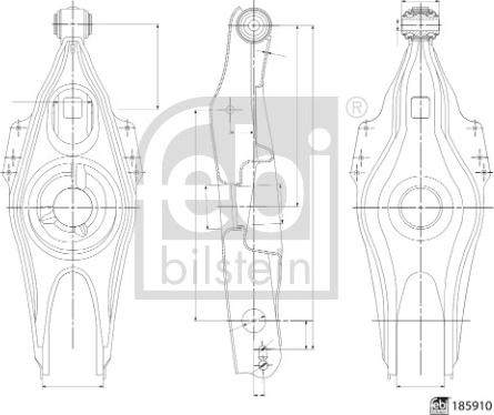 Febi Bilstein 185910 - Braccio oscillante, Sospensione ruota autozon.pro