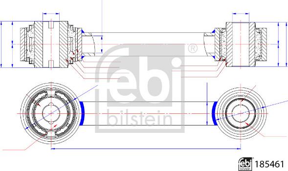 Febi Bilstein 185461 - Asta / Puntone, Sospensione ruote autozon.pro