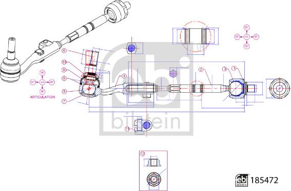 Febi Bilstein 185472 - Tirante trasversale autozon.pro