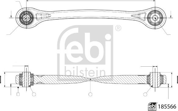 Febi Bilstein 185566 - Braccio oscillante, Sospensione ruota autozon.pro