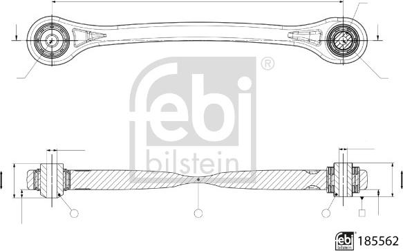 Febi Bilstein 185562 - Braccio oscillante, Sospensione ruota autozon.pro