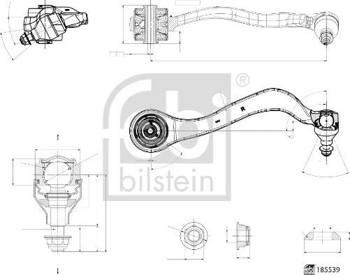 Febi Bilstein 185539 - Braccio oscillante, Sospensione ruota autozon.pro