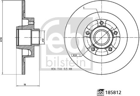 Febi Bilstein 185812 - Discofreno autozon.pro