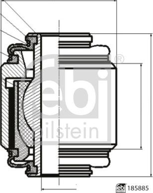 Febi Bilstein 185885 - Giunto di supporto / guida autozon.pro