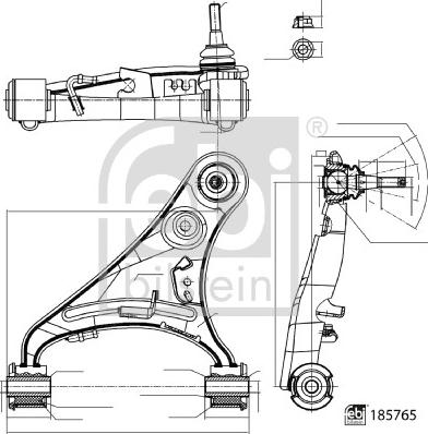 Febi Bilstein 185765 - Braccio oscillante, Sospensione ruota autozon.pro