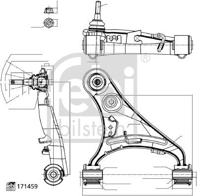 Febi Bilstein 185763 - Braccio oscillante, Sospensione ruota autozon.pro