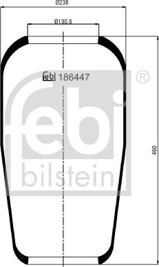 Febi Bilstein 186447 - Soffietto, Sospensione pneumatica autozon.pro