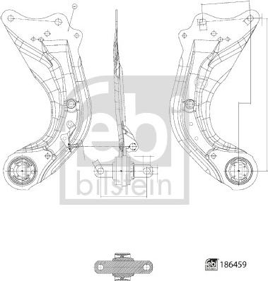 Febi Bilstein 186459 - Braccio oscillante, Sospensione ruota autozon.pro