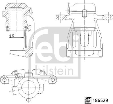 Febi Bilstein 186529 - Pinza freno autozon.pro