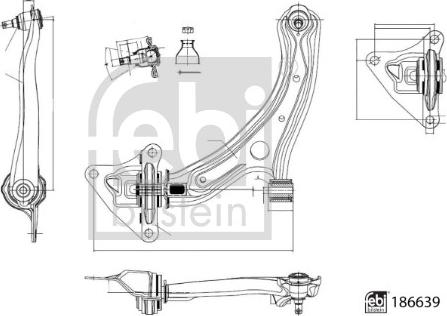 Febi Bilstein 186639 - Braccio oscillante, Sospensione ruota autozon.pro