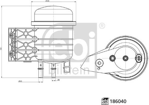 Febi Bilstein 186040 - Filtro carburante autozon.pro