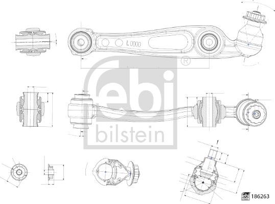 Febi Bilstein 186263 - Braccio oscillante, Sospensione ruota autozon.pro