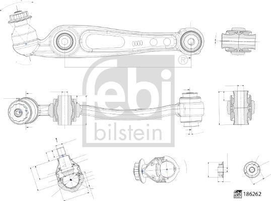 Febi Bilstein 186262 - Braccio oscillante, Sospensione ruota autozon.pro