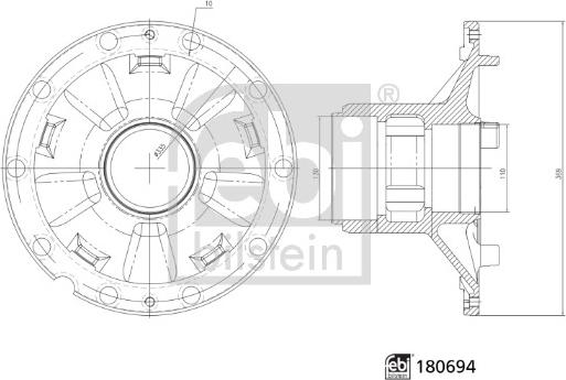 Febi Bilstein 180694 - Mozzo ruota autozon.pro