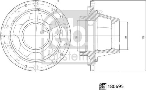 Febi Bilstein 180695 - Mozzo ruota autozon.pro