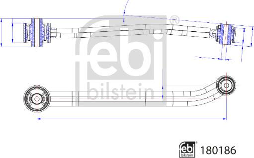 Febi Bilstein 180186 - Braccio oscillante, Sospensione ruota autozon.pro