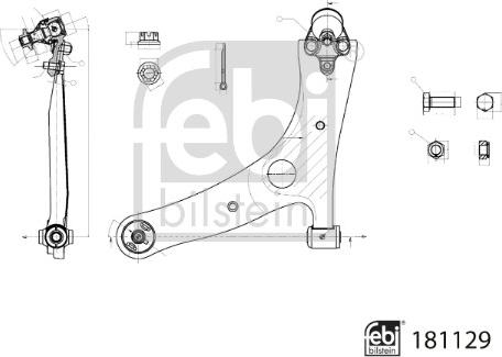 Febi Bilstein 181129 - Braccio oscillante, Sospensione ruota autozon.pro