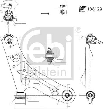 Febi Bilstein 188129 - Braccio oscillante, Sospensione ruota autozon.pro