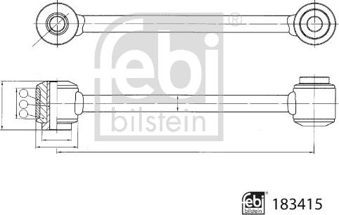 Febi Bilstein 183415 - Asta / Puntone, Stabilizzatore autozon.pro