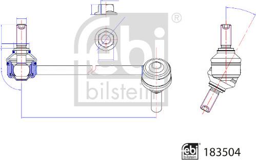 Febi Bilstein 183504 - Asta / Puntone, Stabilizzatore autozon.pro