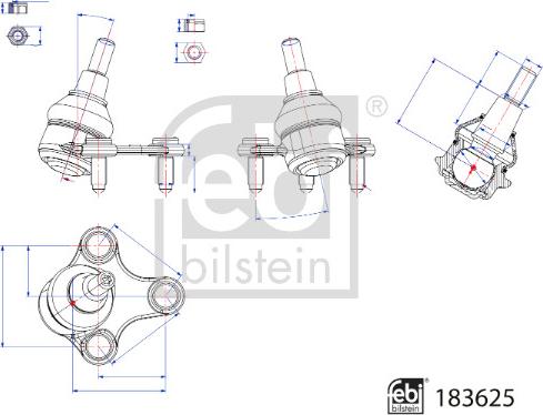 Febi Bilstein 183625 - Giunto di supporto / guida autozon.pro