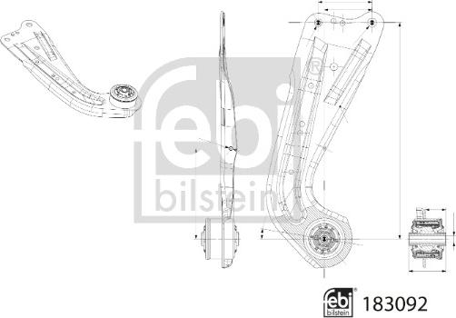 Febi Bilstein 183092 - Braccio oscillante, Sospensione ruota autozon.pro