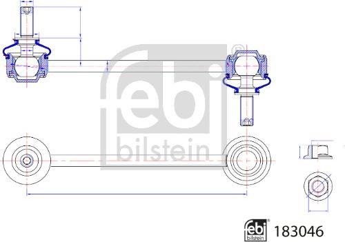 Febi Bilstein 183046 - Asta / Puntone, Stabilizzatore autozon.pro