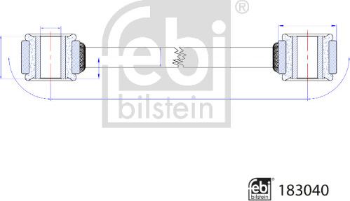 Febi Bilstein 183040 - Asta / Puntone, Stabilizzatore autozon.pro