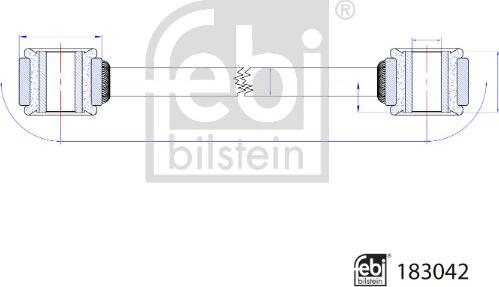 Febi Bilstein 183042 - Asta / Puntone, Stabilizzatore autozon.pro