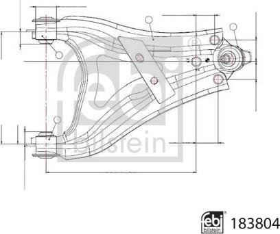 Febi Bilstein 183804 - Braccio oscillante, Sospensione ruota autozon.pro