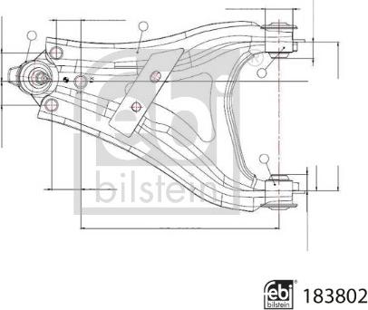 Febi Bilstein 183802 - Braccio oscillante, Sospensione ruota autozon.pro