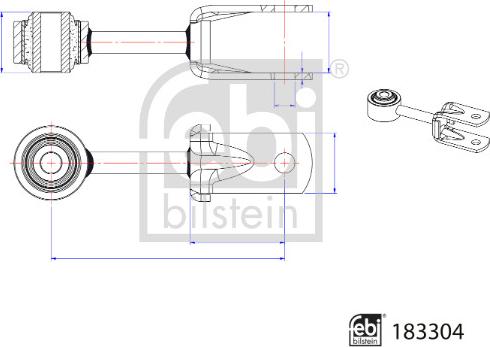 Febi Bilstein 183304 - Asta / Puntone, Stabilizzatore autozon.pro