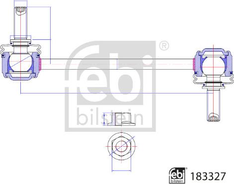 Febi Bilstein 183327 - Asta / Puntone, Stabilizzatore autozon.pro