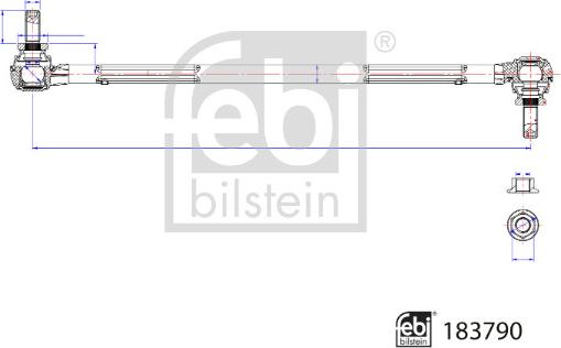 Febi Bilstein 183790 - Asta / Puntone, Stabilizzatore autozon.pro