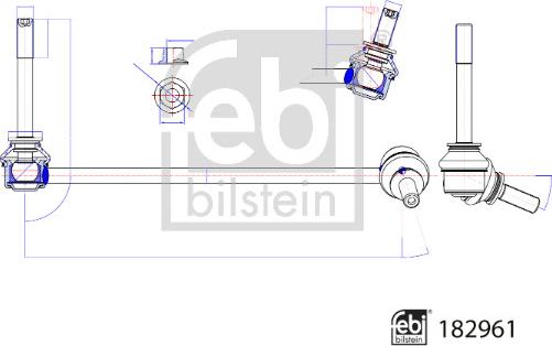 Febi Bilstein 182961 - Asta / Puntone, Stabilizzatore autozon.pro