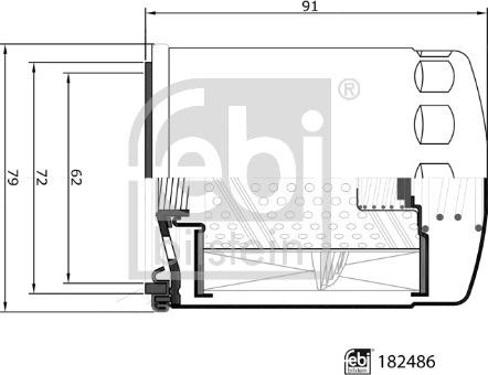 Febi Bilstein 182486 - Filtro olio autozon.pro