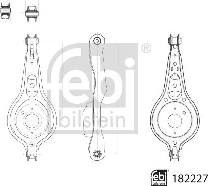 Febi Bilstein 182227 - Braccio oscillante, Sospensione ruota autozon.pro