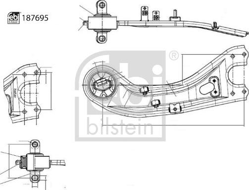 Febi Bilstein 187695 - Braccio oscillante, Sospensione ruota autozon.pro