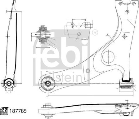 Febi Bilstein 187785 - Braccio oscillante, Sospensione ruota autozon.pro