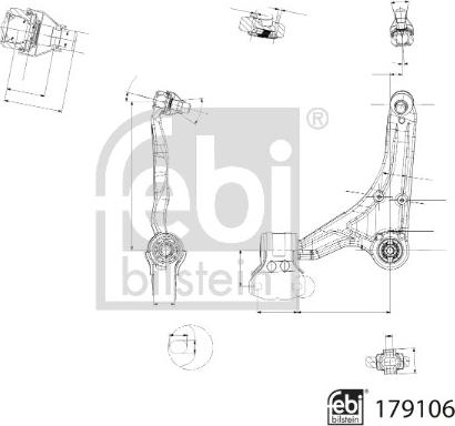 Febi Bilstein 179106 - Braccio oscillante, Sospensione ruota autozon.pro