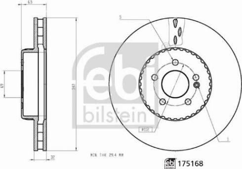 Febi Bilstein 175168 - Discofreno autozon.pro