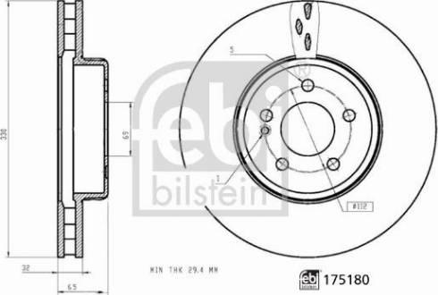 Febi Bilstein 175180 - Discofreno autozon.pro