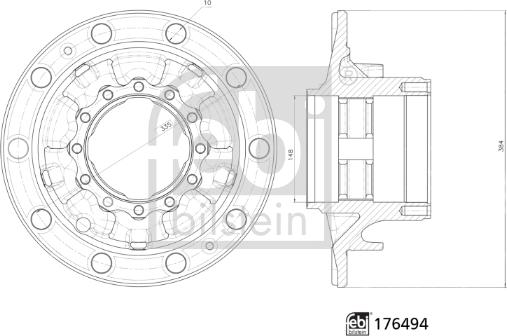 Febi Bilstein 176494 - Mozzo ruota autozon.pro