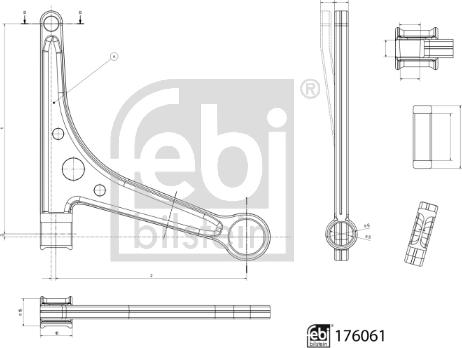 Febi Bilstein 176061 - Braccio oscillante, Sospensione ruota autozon.pro